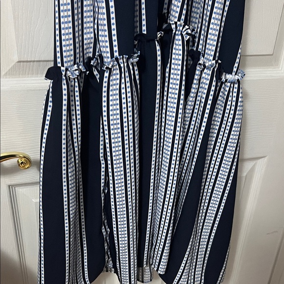 Taylor Navy and White Long Sleeve Dress - Picture 3 of 5